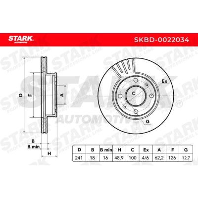 Tarcza hamulcowa Stark SKBD-0022034 SKBD-0022034 - foto 6