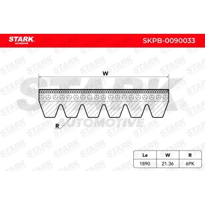 Pasek Klinowy Wielorowkowy Stark SKPB-0090033 SKPB-0090033 - foto 4