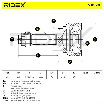 Przegub RIDEX 5J0128 5J0128 - foto 7
