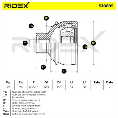 Przegub RIDEX 5J0895 5J0895 - foto 7