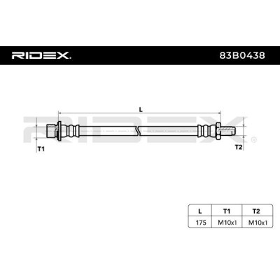 Przewód hamulcowy elast RIDEX 83B0438 83B0438 - foto 6