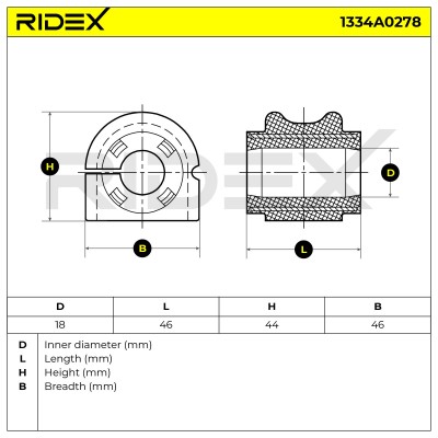 Tuleja Stabilizatora RIDEX 1334A0278 1334A0278 - foto 6