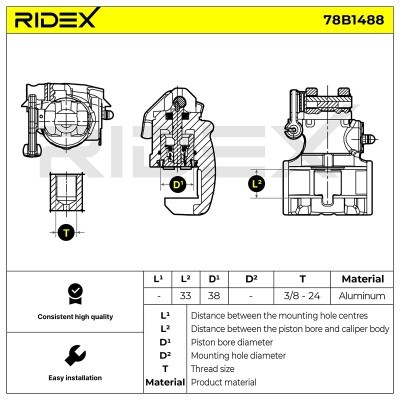 Zacisk Hamulcowy RIDEX 78B1488 78B1488 - foto 6