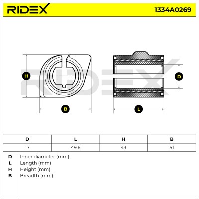 Tuleja Stabilizatora RIDEX 1334A0269 1334A0269 - foto 5
