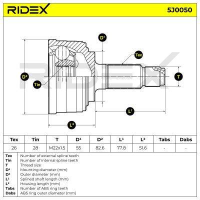 Przegub RIDEX 5J0050 5J0050 - foto 5