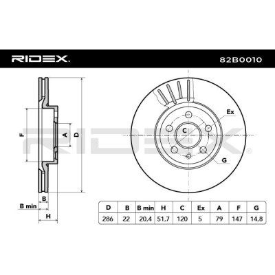 Tarcza hamulcowa RIDEX 82B0010 82B0010 - foto 8