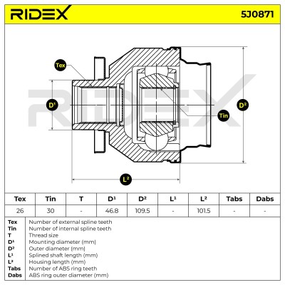 Przegub RIDEX 5J0871 5J0871 - foto 6