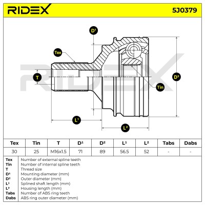 Przegub RIDEX 5J0379 5J0379 - foto 6