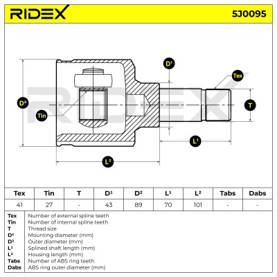 Przegub RIDEX 5J0095 5J0095 - foto 5
