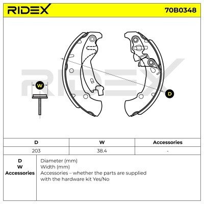 Klocki hamulcowe RIDEX 70B0348 70B0348 - foto 5