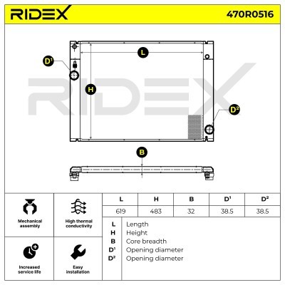 Chłodnica RIDEX 470R0516 470R0516 - foto 5