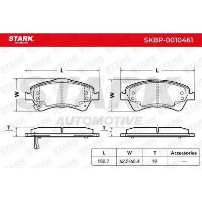 Klocki hamulcowe Stark SKBP-0010461 SKBP-0010461 - foto 3