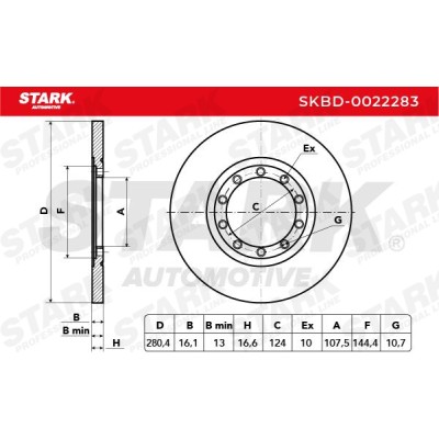 Tarcza hamulcowa Stark SKBD-0022283 SKBD-0022283 - foto 6