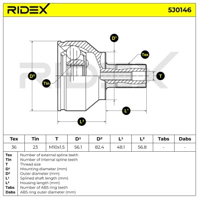 Przegub RIDEX 5J0146 5J0146 - foto 5