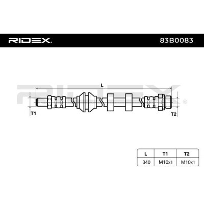 Przewód hamulcowy elast RIDEX 83B0083 83B0083 - foto 3