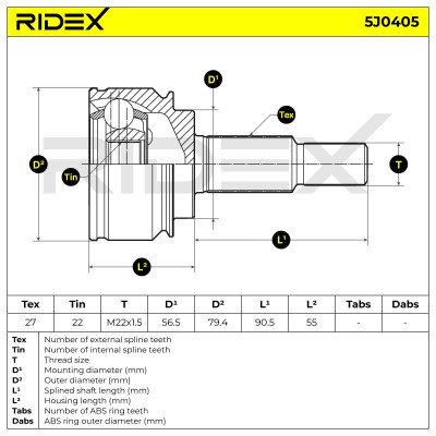 Przegub RIDEX 5J0405 5J0405 - foto 5
