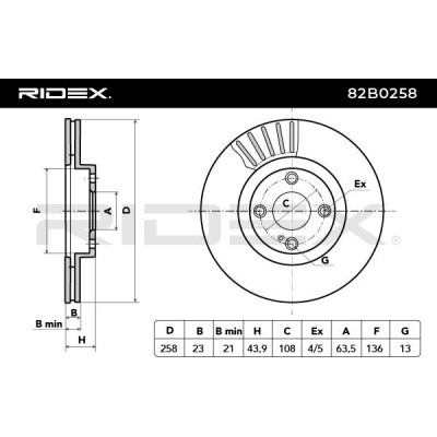Tarcza hamulcowa RIDEX 82B0258 82B0258 - foto 4