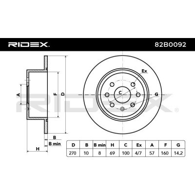 Tarcza hamulcowa RIDEX 82B0092 82B0092 - foto 3
