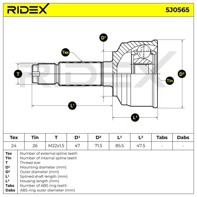 Przegub RIDEX 5J0565 5J0565 - foto 5