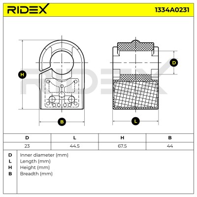 Tuleja Stabilizatora RIDEX 1334A0231 1334A0231 - foto 5