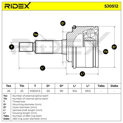 Przegub RIDEX 5J0512 5J0512 - foto 5