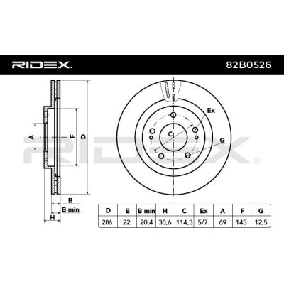 Tarcza hamulcowa RIDEX 82B0526 82B0526 - foto 6