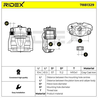 Zacisk Hamulcowy RIDEX 78B1329 78B1329 - foto 7