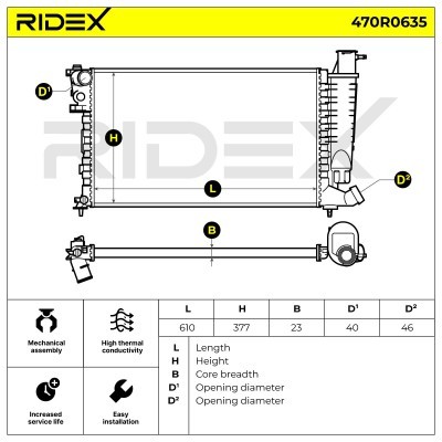 Chłodnica RIDEX 470R0635 470R0635 - foto 4