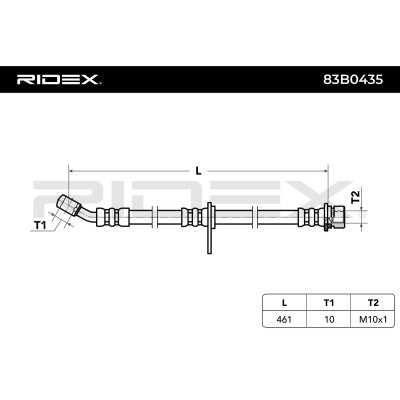 Przewód hamulcowy elast RIDEX 83B0435 83B0435 - foto 6