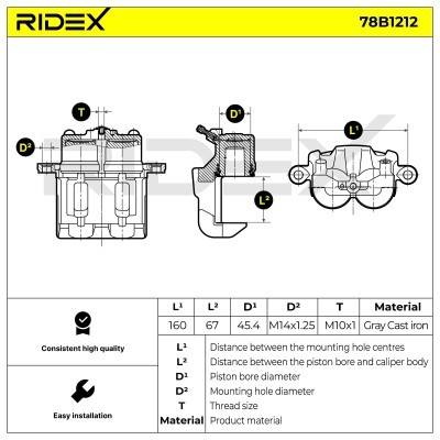Zacisk Hamulcowy RIDEX 78B1212 78B1212 - foto 7