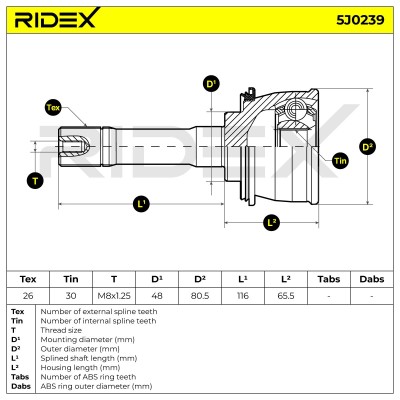 Przegub RIDEX 5J0239 5J0239 - foto 7