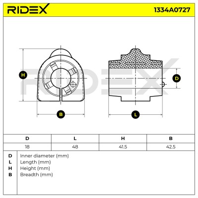 Tuleja Stabilizatora RIDEX 1334A0727 1334A0727 - foto 4
