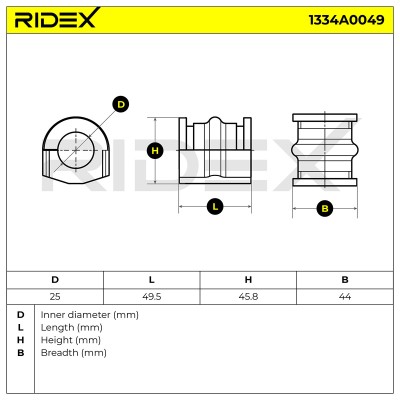 Tuleja Stabilizatora RIDEX 1334A0049 1334A0049 - foto 4