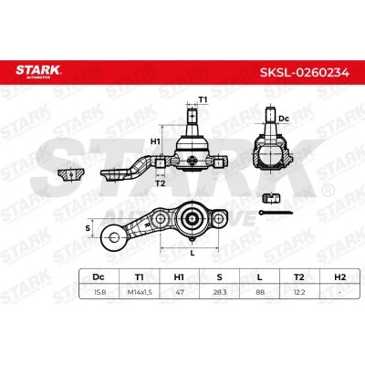 Sworzeń wahacza Stark SKSL-0260234 SKSL-0260234 - foto 6