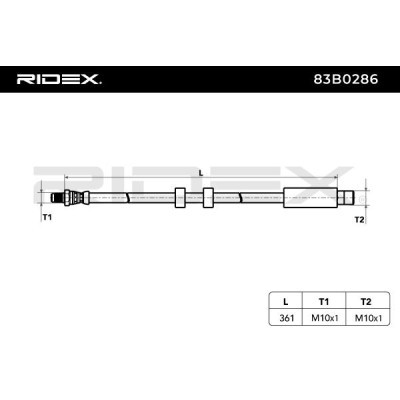 Przewód hamulcowy elast RIDEX 83B0286 83B0286 - foto 4