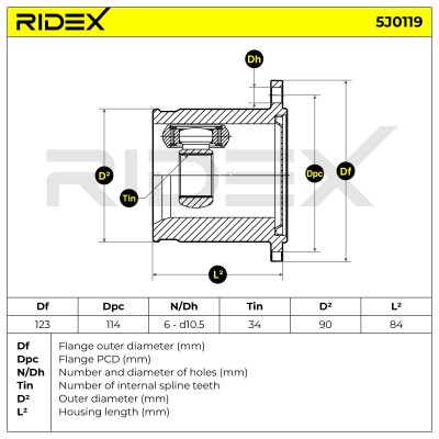 Przegub RIDEX 5J0119 5J0119 - foto 5