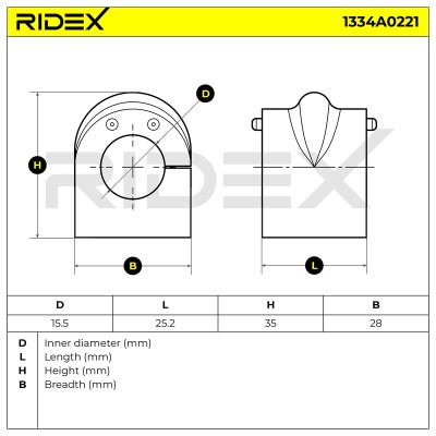 Tuleja Stabilizatora RIDEX 1334A0221 1334A0221 - foto 6