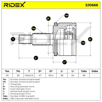Przegub RIDEX 5J0666 5J0666 - foto 6