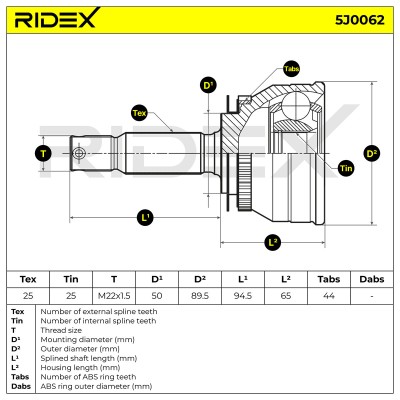 Przegub RIDEX 5J0062 5J0062 - foto 7