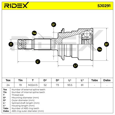 Przegub RIDEX 5J0291 5J0291 - foto 5
