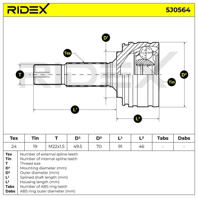 Przegub RIDEX 5J0564 5J0564 - foto 5