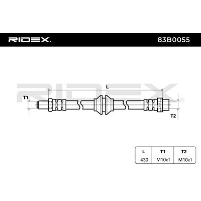Przewód hamulcowy elast RIDEX 83B0055 83B0055 - foto 6