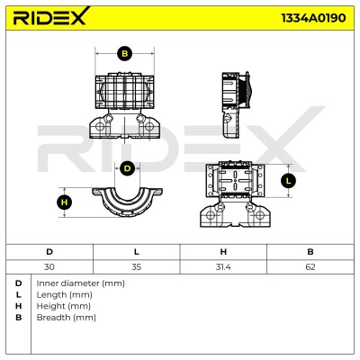 Tuleja Stabilizatora RIDEX 1334A0190 1334A0190 - foto 5