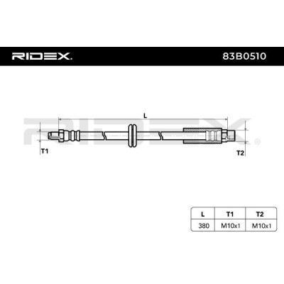 Przewód hamulcowy elast RIDEX 83B0510 83B0510 - foto 4