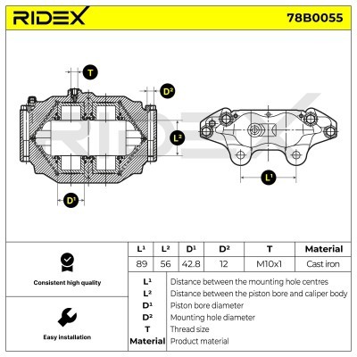 Zacisk Hamulcowy RIDEX 78B0055 78B0055 - foto 5