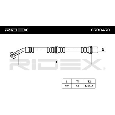 Przewód hamulcowy elast RIDEX 83B0430 83B0430 - foto 3
