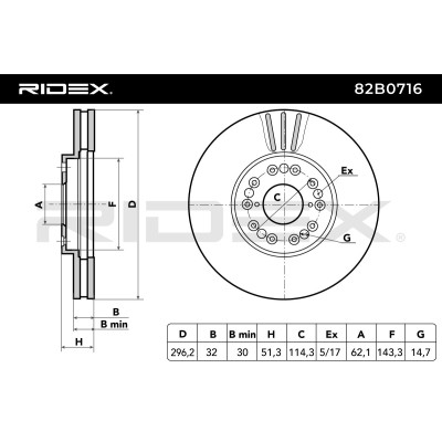 Tarcza hamulcowa RIDEX 82B0716 82B0716 - foto 8