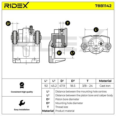 Zacisk Hamulcowy RIDEX 78B1142 78B1142 - foto 5