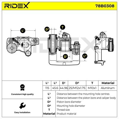 Zacisk Hamulcowy RIDEX 78B0308 78B0308 - foto 6