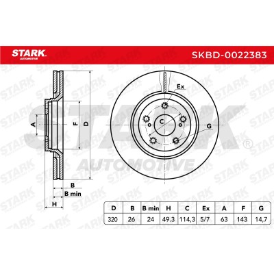Tarcza hamulcowa Stark SKBD-0022383 SKBD-0022383 - foto 5